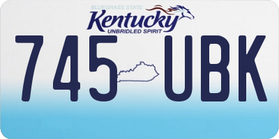 KY license plate 745UBK