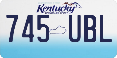 KY license plate 745UBL