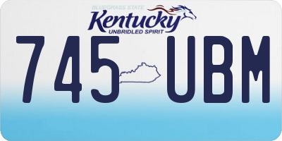 KY license plate 745UBM