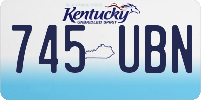 KY license plate 745UBN
