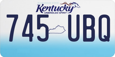 KY license plate 745UBQ