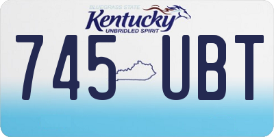 KY license plate 745UBT