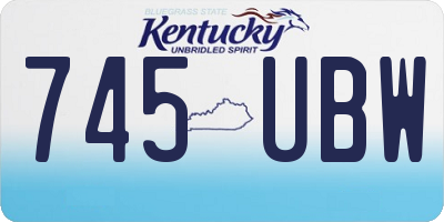 KY license plate 745UBW