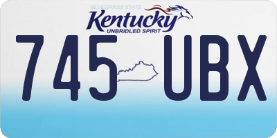 KY license plate 745UBX