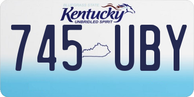 KY license plate 745UBY