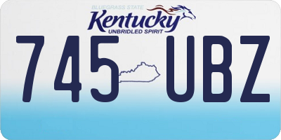 KY license plate 745UBZ