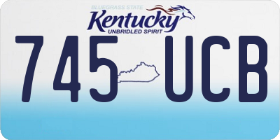 KY license plate 745UCB