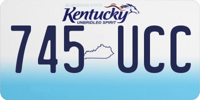 KY license plate 745UCC