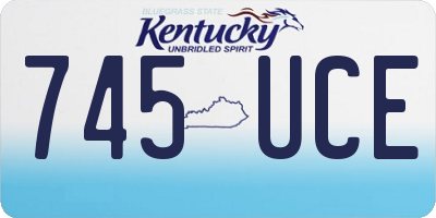 KY license plate 745UCE