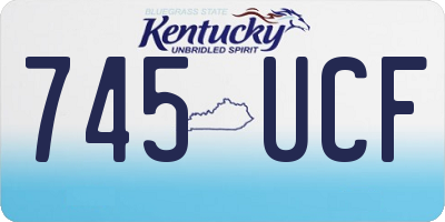 KY license plate 745UCF