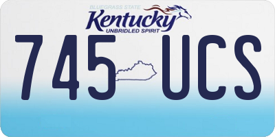 KY license plate 745UCS