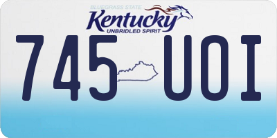 KY license plate 745UOI