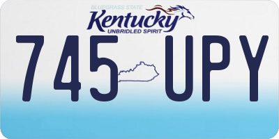 KY license plate 745UPY