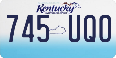 KY license plate 745UQO