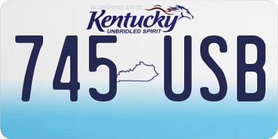 KY license plate 745USB