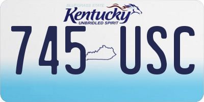 KY license plate 745USC