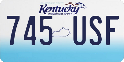 KY license plate 745USF