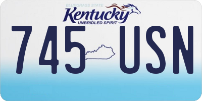 KY license plate 745USN