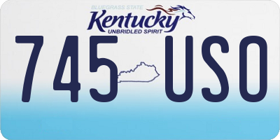 KY license plate 745USO