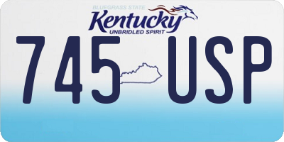 KY license plate 745USP