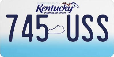 KY license plate 745USS