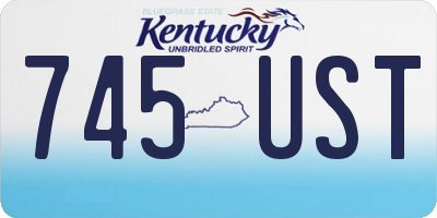 KY license plate 745UST