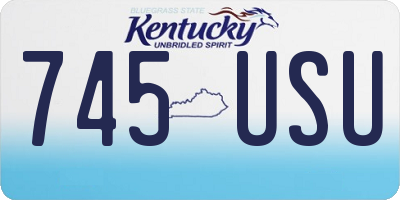 KY license plate 745USU