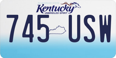 KY license plate 745USW