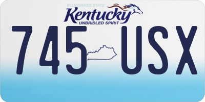 KY license plate 745USX
