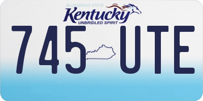 KY license plate 745UTE