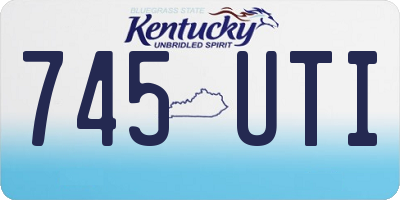 KY license plate 745UTI