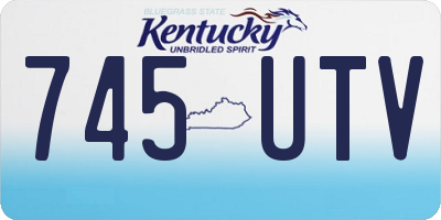 KY license plate 745UTV