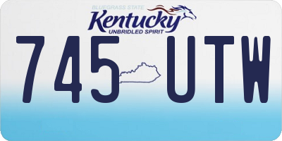 KY license plate 745UTW