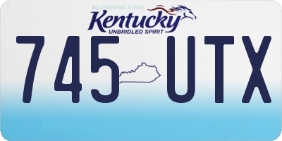 KY license plate 745UTX