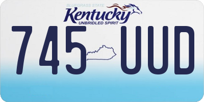 KY license plate 745UUD