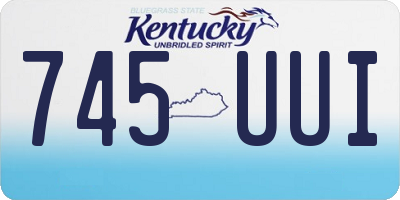 KY license plate 745UUI