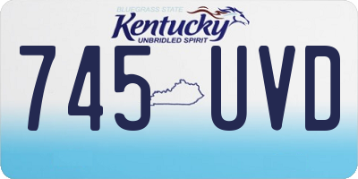 KY license plate 745UVD