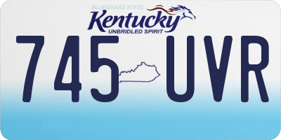 KY license plate 745UVR