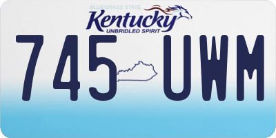KY license plate 745UWM