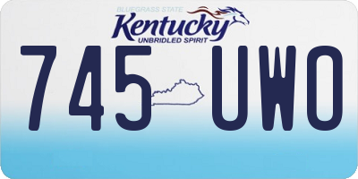 KY license plate 745UWO