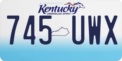 KY license plate 745UWX
