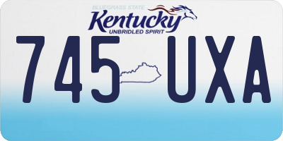 KY license plate 745UXA
