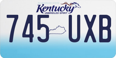 KY license plate 745UXB