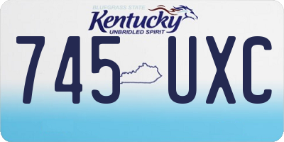 KY license plate 745UXC