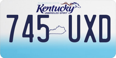 KY license plate 745UXD