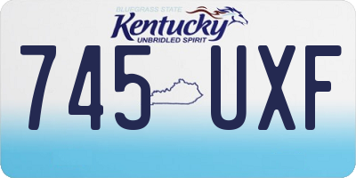 KY license plate 745UXF