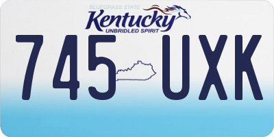 KY license plate 745UXK