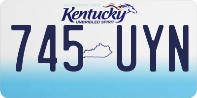 KY license plate 745UYN