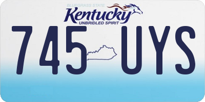 KY license plate 745UYS