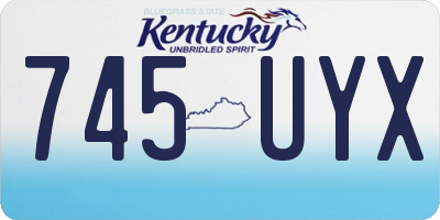 KY license plate 745UYX